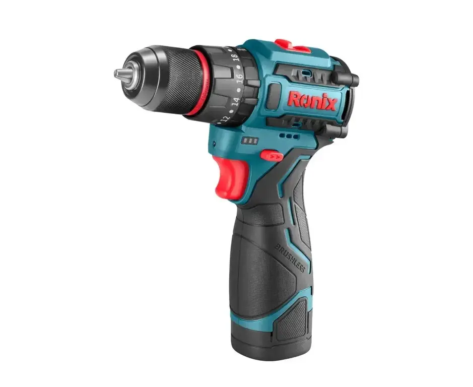 დრელი სჭვალსახრახნი აკუმულატორის Ronix 16V 2х2.0Ah Brushless Ronix-8661 — სჭვალსახრახნები (შურუპავიორტი)