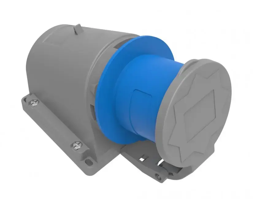 ზედაპირის ჩანგალი Bemis Elektrik 90° თავსახურით 3 32A 2P+E 220V 50/60 Hz — დამაგრძელებელი და გადამყვანები