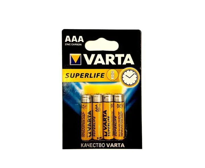 ელემენტი მარილოვანი VARTA Superlife AAA 1.5 V 4 ც — ელემენტები და ბატარეები