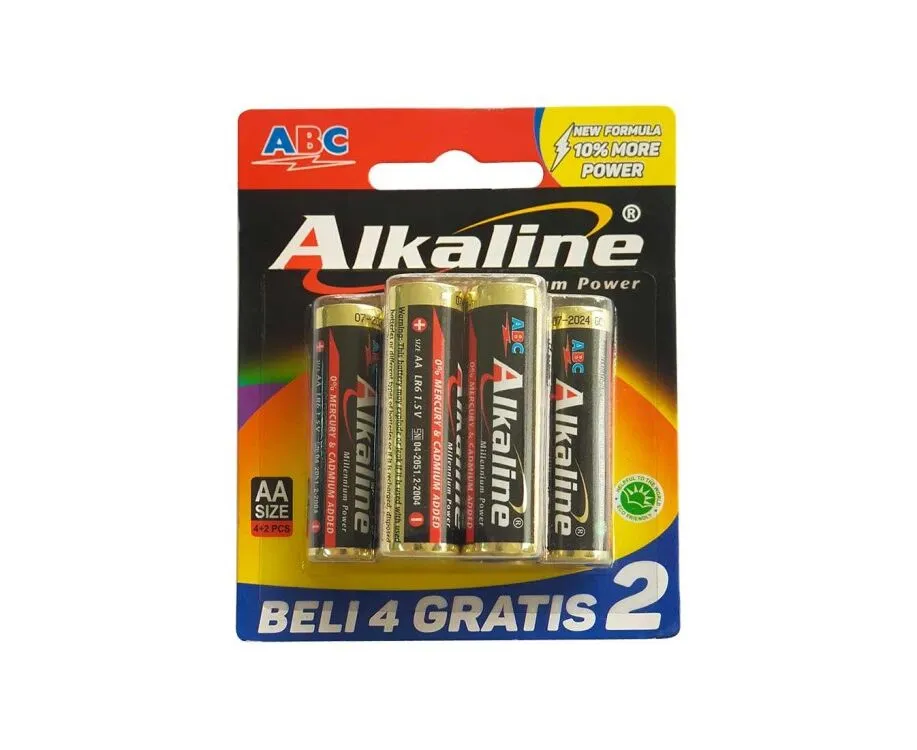 ალკალინური ელემენტი ABC Blister AA 4 ც — ელემენტები და ბატარეები