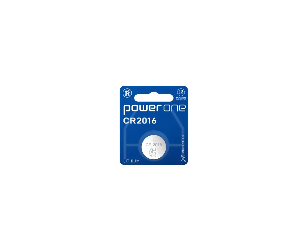 ელემენტი POWERONE CR2016 BLI 1 3V Lithium Coin — ელემენტები და ბატარეები