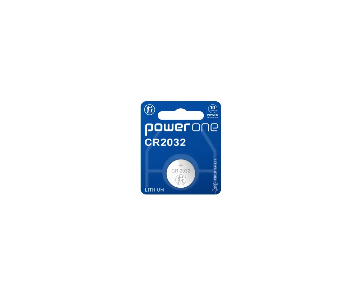 ელემენტი POWERONE CR2032 BLI 1 3V Lithium Coin — ელემენტები და ბატარეები