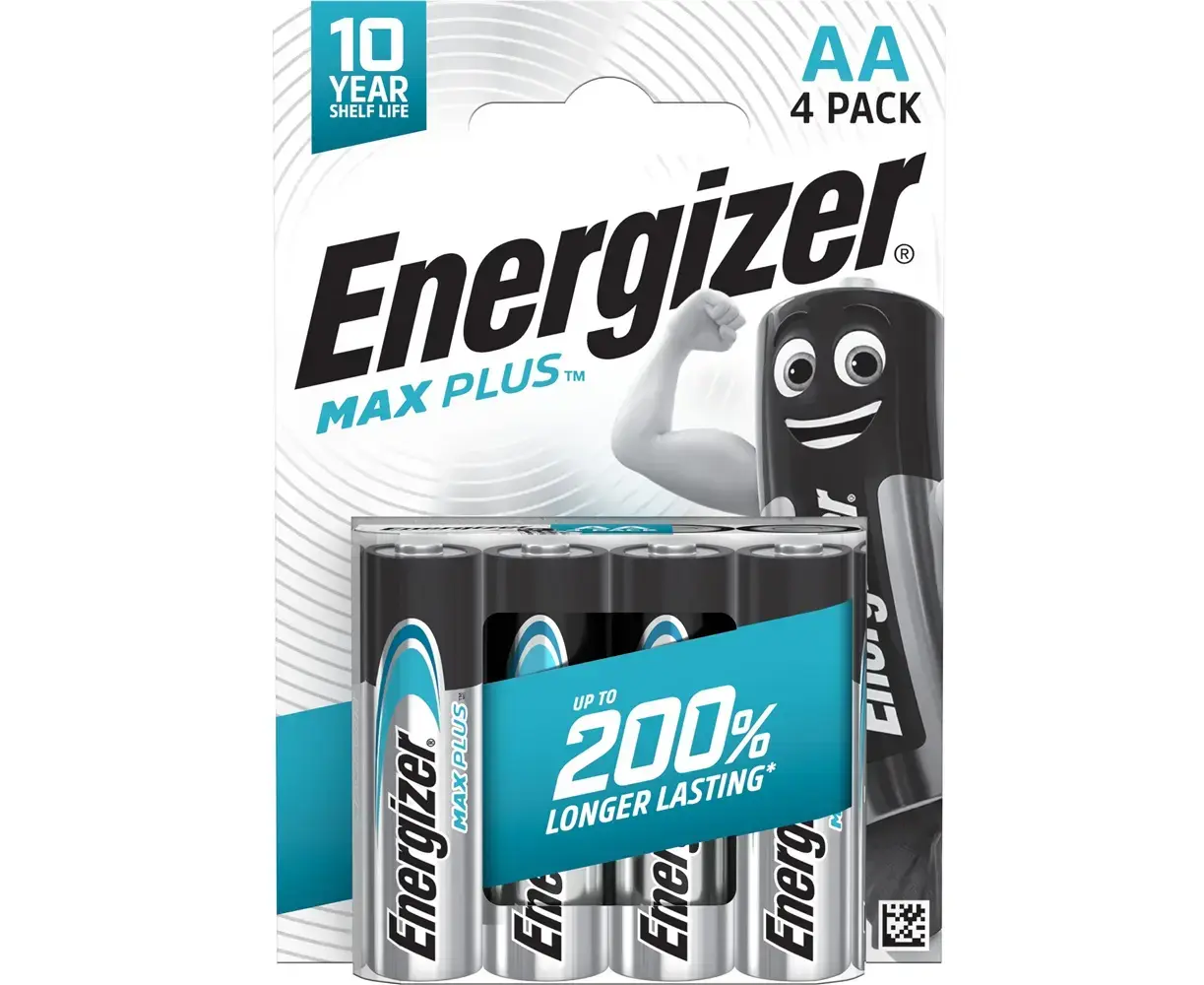 ელემენტი Energizer Max Plus AA ტუტე 4 ცალი — ელემენტები და ბატარეები