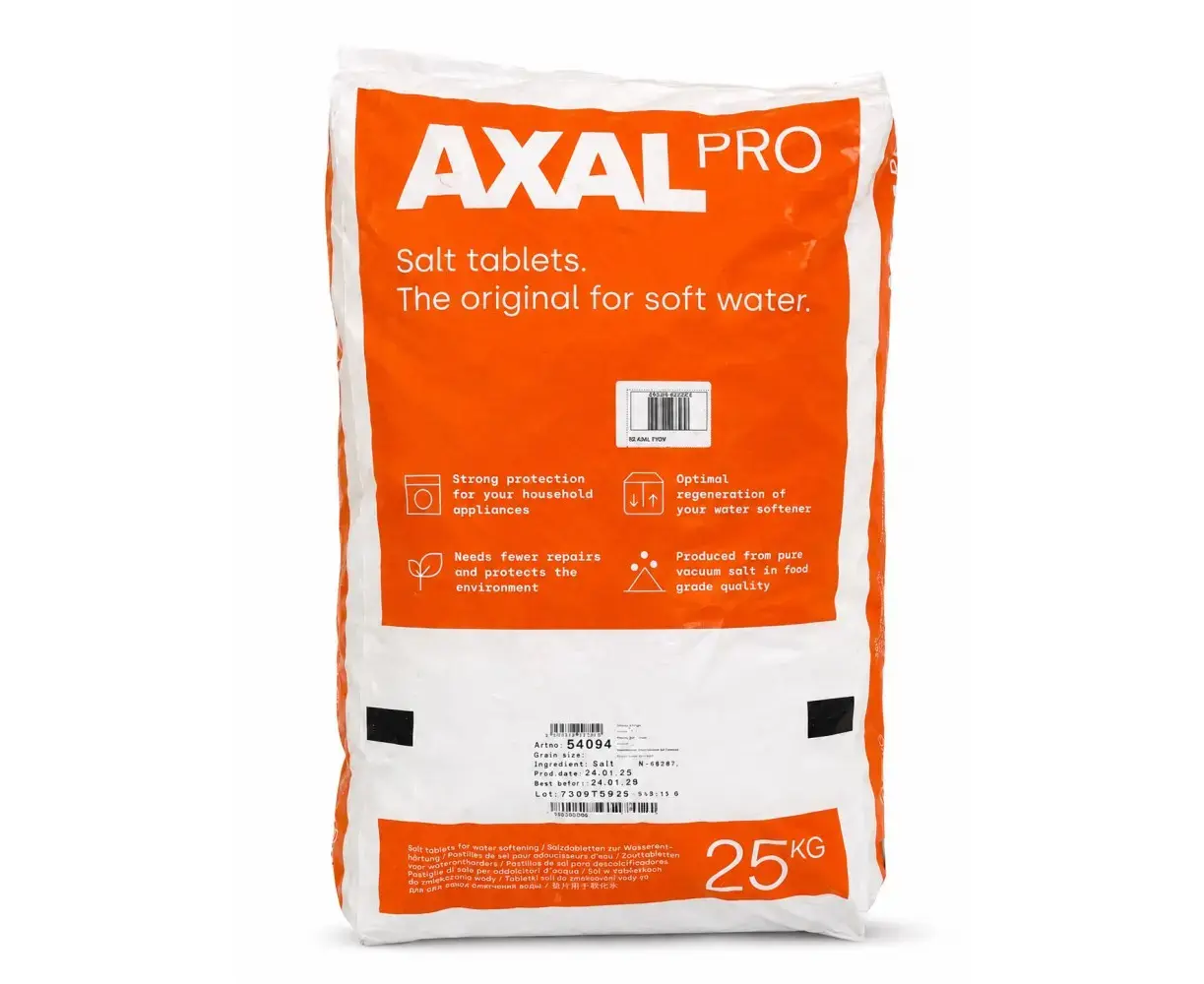 მარილის ტაბლეტები Axal Pro 25 კგ — ფილტრი