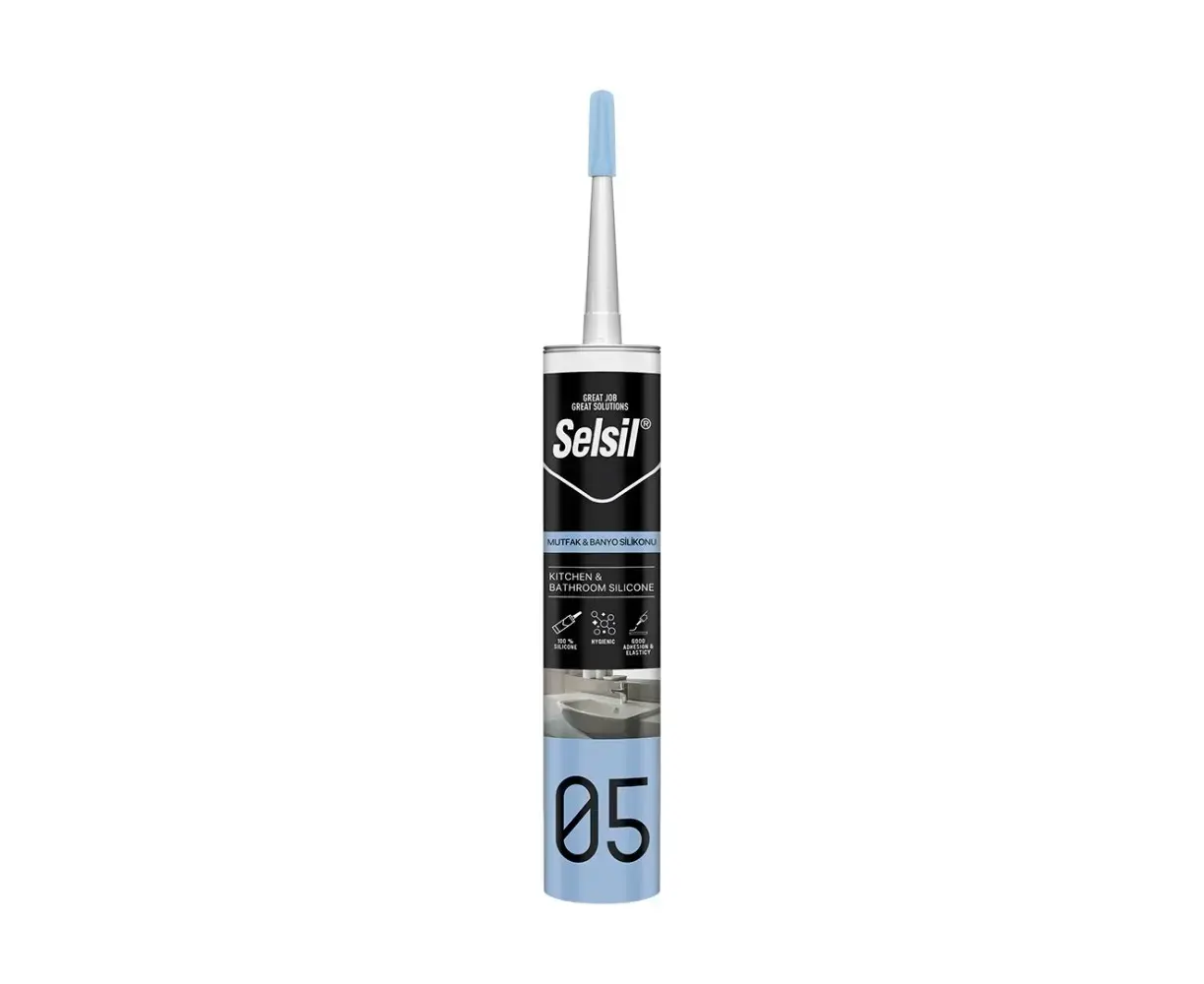 სილიკონი სამზარეულოს და აბაზანის Selsil SEL50-5196 280 მლ თეთრი — სილიკონი და ჰერმეტკი