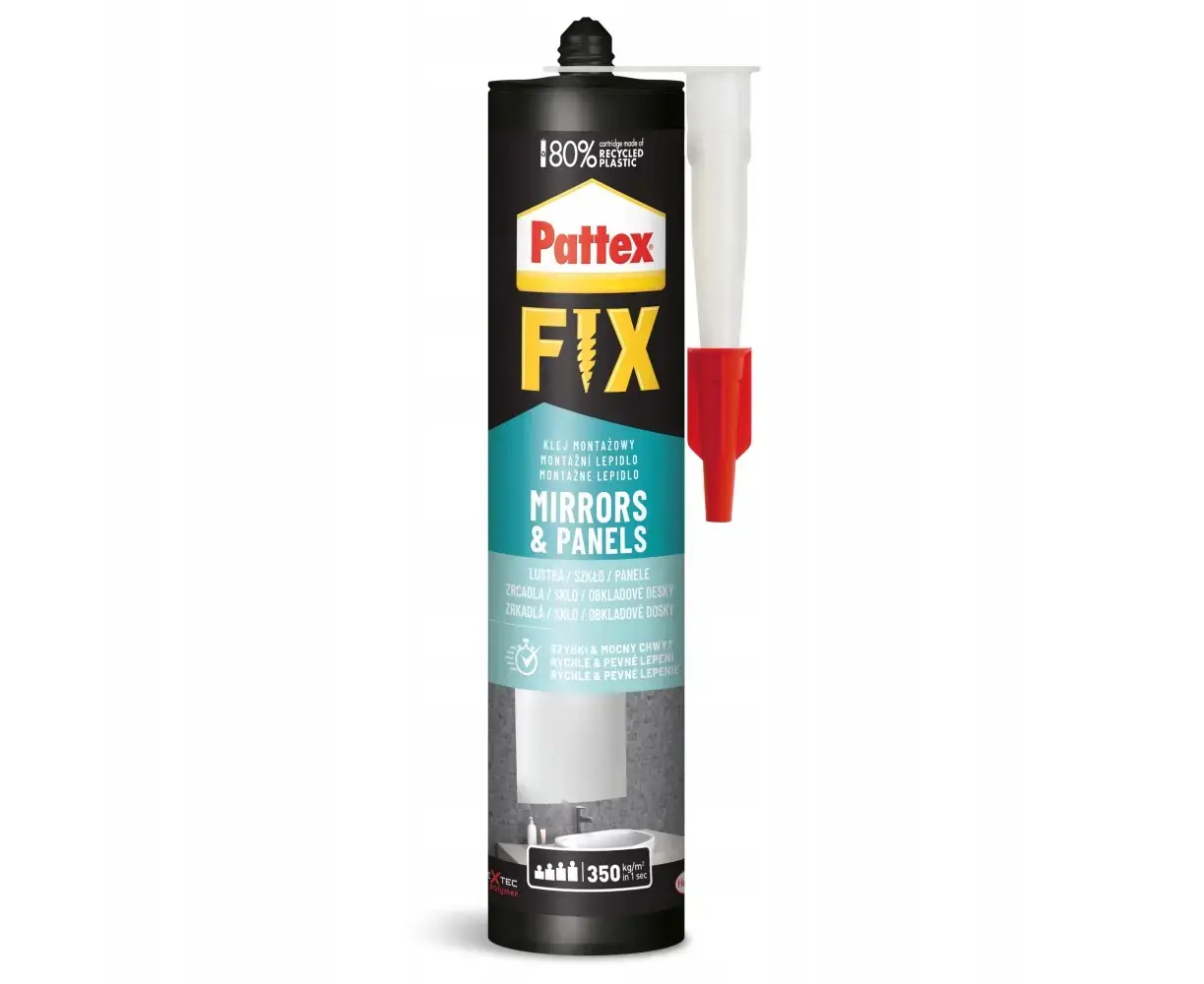 უნივერსალური სამონტაჟო წებო Henkel Pattex Fix mirrors & panels 440 გრ — წებო