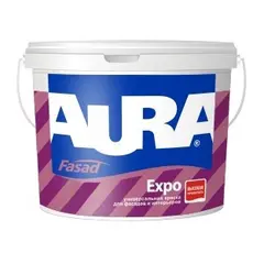 დისპერსიული საღებავი Eskaro Aura Fasad Expo 1 ლ — ექსტერიერის საღებავი