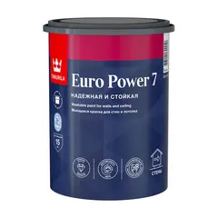 ინტერიერის საღებავი რეცხვადი Euro Power 7 A 0.9 ლ თეთრი — ინტერიერის საღებავი
