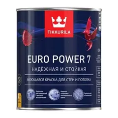 ინტერიერის საღებავი Tikkurila Euro Power 7 0.9 ლ Base C მქრქალი — ინტერიერის საღებავი