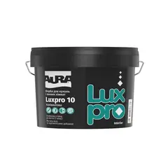 საღებავი სამზარეულოსა და აბაზანისთვის Eskaro Aura Luxpro 10 2.85 ლ ნახევრად გლუვი თეთრი — ინტერიერის საღებავი