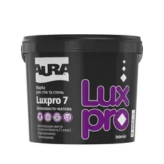 საღებავი ინტერიერის Eskaro Aura Luxpro 7 4.75 ლ გლუვი თეთრი — ინტერიერის საღებავი