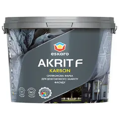 ფასადის საღებავი Aura Akrit F Karbon 9 ლ მქრქალი — ექსტერიერის საღებავი