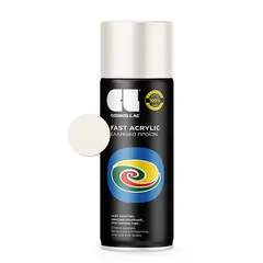 სპრეი საღებავი პრიალა Cosmos Lac SPRAY FAST Ral 9010 400ml თეთრი — სპრეი საღებავი