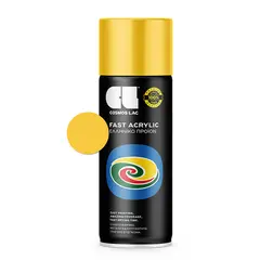 სპრეი საღებავი Cosmos Lac SPRAY FAST Ral 1018 400ml ყვითელი — სპრეი საღებავი