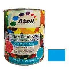 ემალი Atoll ПФ-115 2.6 კგ კაშკაშა ცისფერი — ზეთის საღებავი