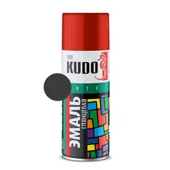 ემალი უნივერსალური Kudo KU-1102 Ral 9005 შავი მქრქალი 520 მლ — სპრეი საღებავი