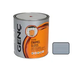 საღებავი ხის და ლითონის Genc Synthetic glossy paint Silver 7100 ლითონისებრი ნაცრისფერი 750 მლ — ზეთის საღებავი
