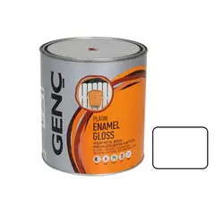 საღებავი ხის და ლითონის Genc Synthetic glossy paint Silver 1000 თეთრი მქრქალი 2,5 ლ — ზეთის საღებავი