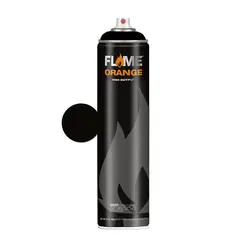 სპრეი საღებავი SPRAY FLAME 600ml FO-901 thick black — სპრეი საღებავი