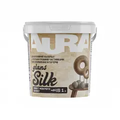 დეკორატიული საღებავი Aura Silk Glans ვერცხლისფერი 1 ლ — ინტერიერის საღებავი