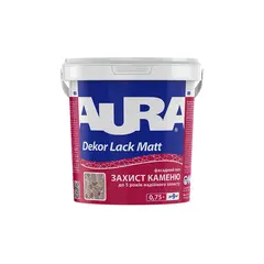 ფასადის ქვის ლაქი Aura Dekor Lack Mat სველი ქვის ეფექტით 0.75 ლ ნახევრად მქრქალი — ლაქი