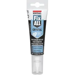 წებო-ჰერმეტიკი ჰიბრიდული Soudal Fix All Crystal 125 მლ — წებო