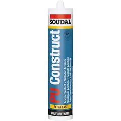 წებო პოლიურეთანის Soudal PU Construct Extra Fast 310 მლ — სილიკონი და ჰერმეტკი
