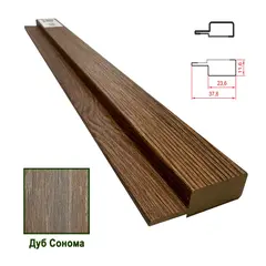 თამასა საფინიშო Super Profil MDF 1238 მუხა Sonoma 2800x38x12 მმ — MDF პანელი