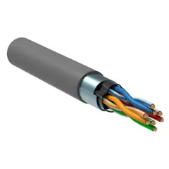 კაბელი საკომუნიკაციო IEK F/UP 5se 4x2x24AWG solid PVC — ქსელის სადენი