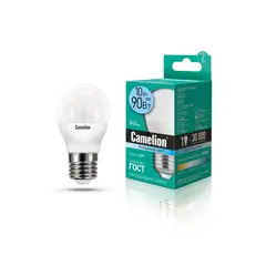 შუქდიოდური ნათურა Camelion 10W G45 Е27 4500K — ნათურა და ვაზნა
