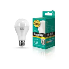 შუქდიოდური ნათურა Camelion 25W А65 Е27 3000K — ნათურა და ვაზნა