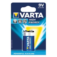 ელემენტი VARTA Alkaline High Energy 6LR61 9V 1ც — ელემენტები და ბატარეები