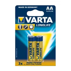 ელემენტი VARTA Alkaline Long Life AA 1.5 V 2 ც — ელემენტები და ბატარეები