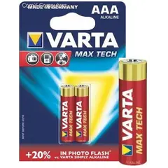 ელემენტი VARTA Alkaline Max Tech AAA 1.5 V 2 ც — ელემენტები და ბატარეები