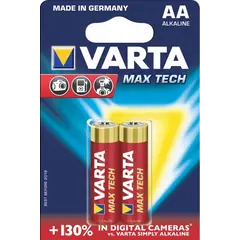 ელემენტი VARTA Alkaline Max Tech AA 1.5 V 2 ც — ელემენტები და ბატარეები