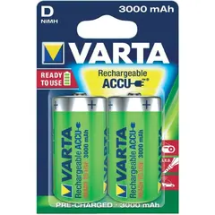 აკუმულატორი VARTA ACCU D 3000 mAh NiMH 2 ც — ელემენტები და ბატარეები