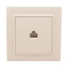 როზეტი კომპიუტერის EKF ERK01-035-20 RJ45 CAT3 1 განყოფილებიანი კრემისფერი — როზეტები და ჩამრთველები