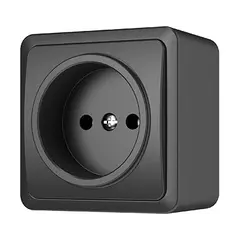 როზეტი Vilma RP16-001 an 1 განყოფილებიანი ანტრაციტი — როზეტები და ჩამრთველები