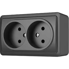 როზეტი Vilma RP16-020 an 2 განყოფილებიანი ანტრაციტი — როზეტები და ჩამრთველები