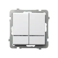 ჩამრთველი ჩარჩოს გარეშე Ospel Sonata ŁP-2RS/m/00 — როზეტები და ჩამრთველები