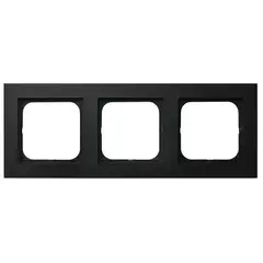 ჩარჩო Ospel Sonata R-3R/33 3 განყოფილებიანი შავი — როზეტები და ჩამრთველები