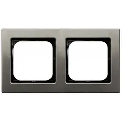 ჩარჩო Ospel Sonata Inox R-2RM/37 2 განყოფილებიანი — როზეტები და ჩამრთველები