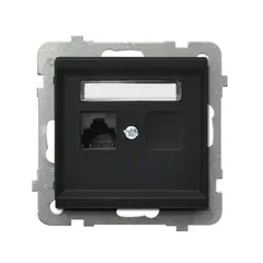 როზეტი კომპიუტერის Ospel Sonata GPK-1R/K/m/33 RJ45 Cat 5e 1 განყოფილებიანი შავი — როზეტები და ჩამრთველები