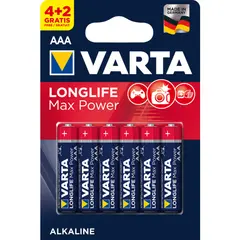 ელემენტი VARTA Longlife AAA 6 ც. — ელემენტები და ბატარეები