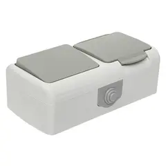 როზეტი EKF 2 IP54 80x138x50 დამიწებით — როზეტები და ჩამრთველები
