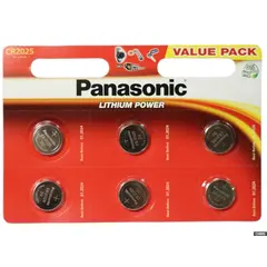 ლითიუმის ელემენტი Panasonic CR2025 3V 6ც. — ელემენტები და ბატარეები
