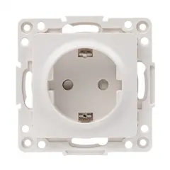 როზეტი EKF 1 82x82 დამიწებით ჩარჩოს გარეშე — როზეტები და ჩამრთველები