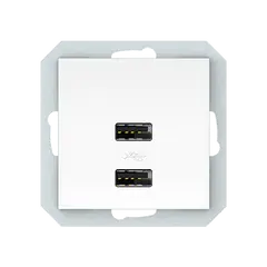 როზეტი VILMA 2 USB 3.4А QR1000 თეთრი — როზეტები და ჩამრთველები