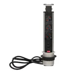 დამაგრძელებელი სამაგიდო ORNO 3х1,8მ USB Schuko 1349 — დამაგრძელებელი და გადამყვანები