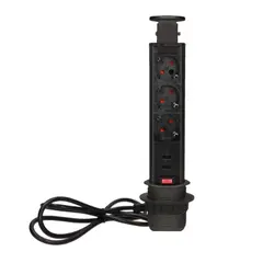 დამაგრძელებელი სამაგიდო ORNO 3х1,8მ USB Schuko 1349В — დამაგრძელებელი და გადამყვანები